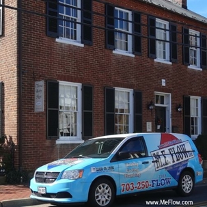 old home with work van