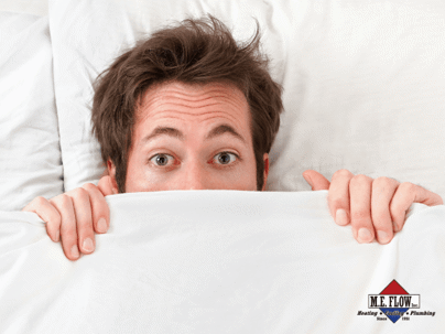 hiding under blanket