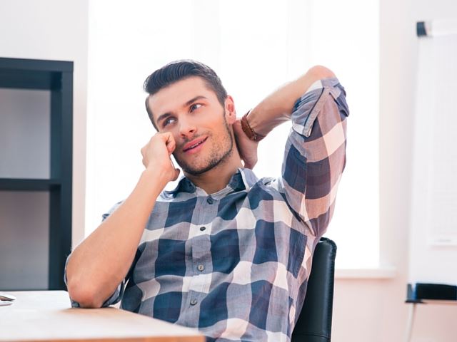 man on phone