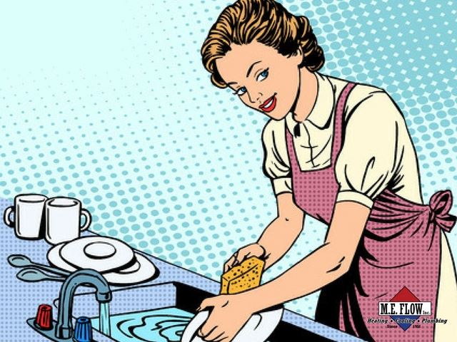 woman cleaning
