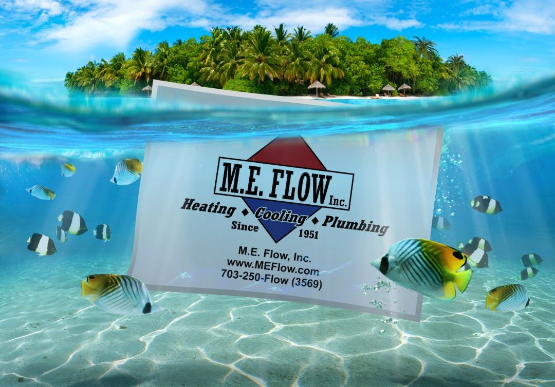 business card under water