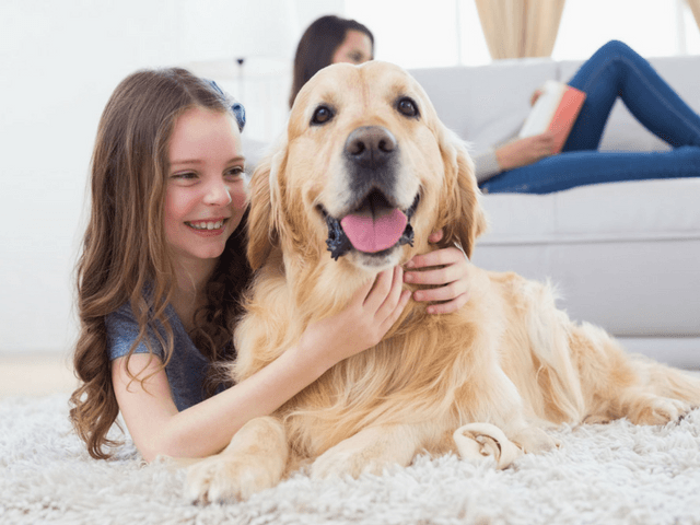 woman with dog